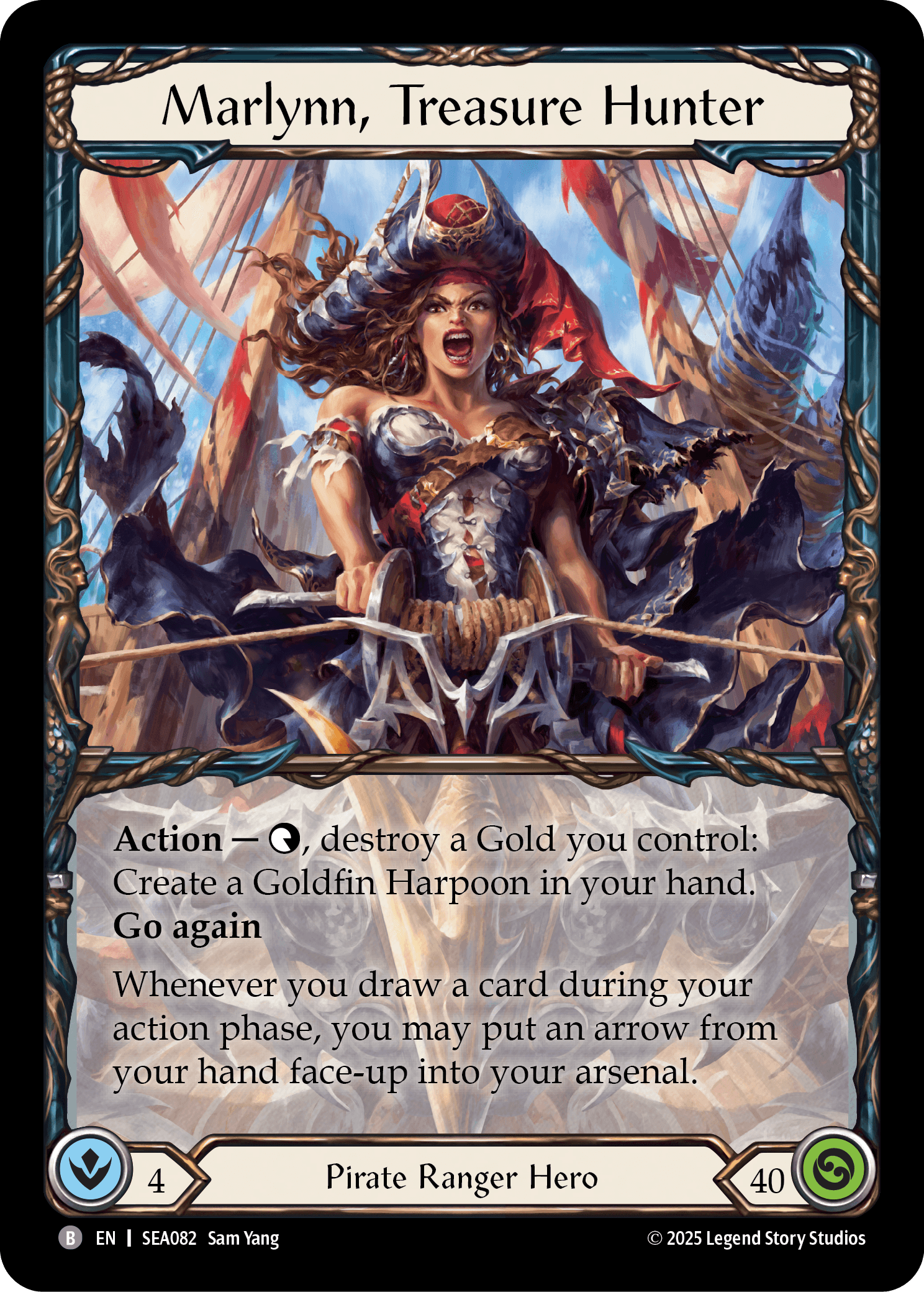 Marlynn, Treasure Hunter (Marvel) — High Seas Flesh and Blood card by Sam Yang