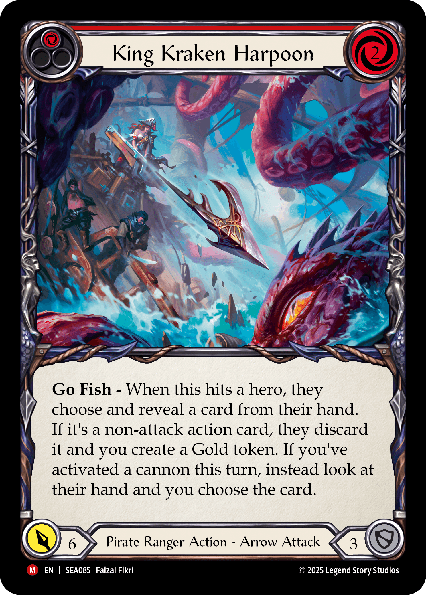 King Kraken Harpoon — High Seas Flesh and Blood card by Faizal Fikri