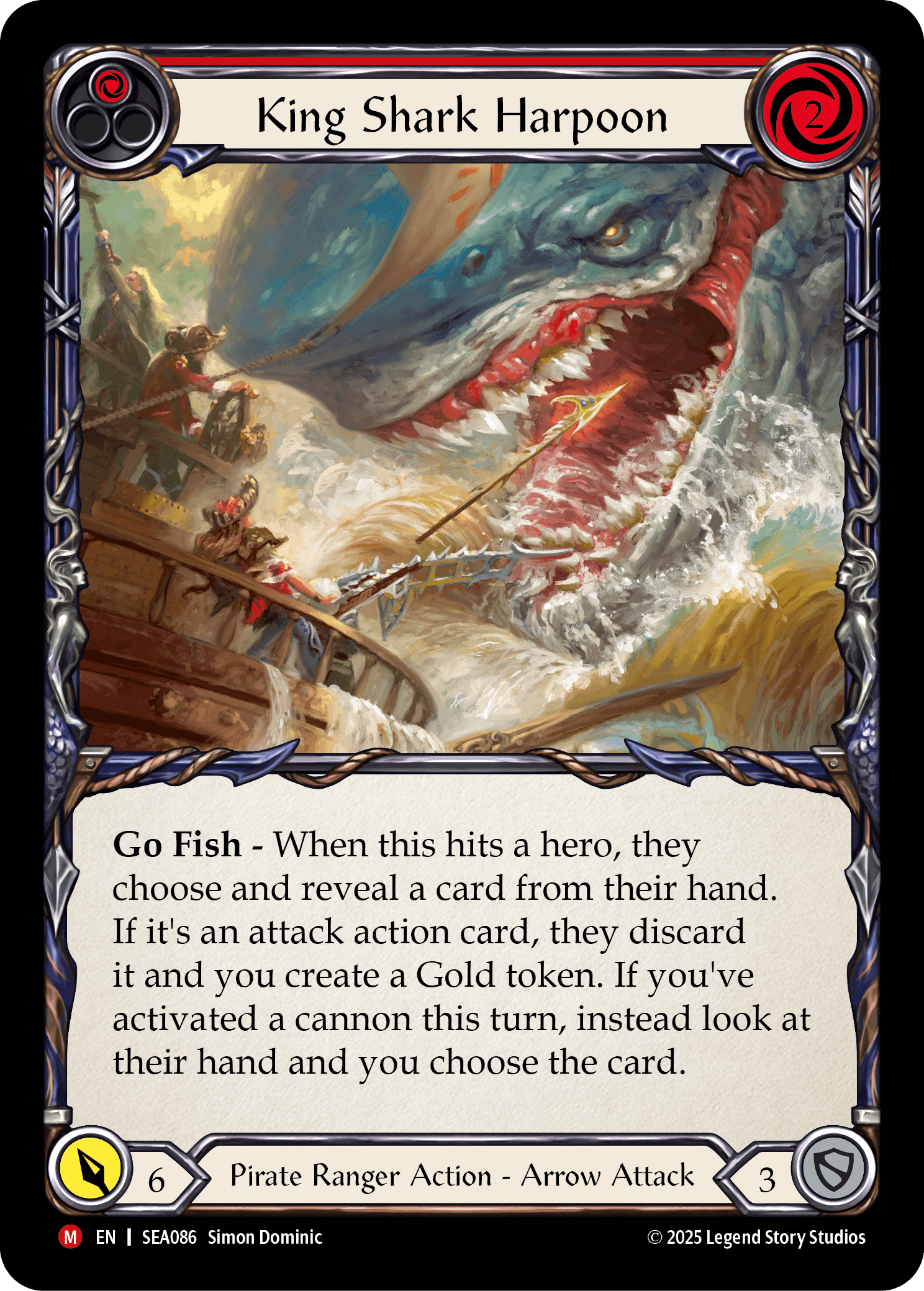 King Shark Harpoon — High Seas Flesh and Blood card by Simon Dominic