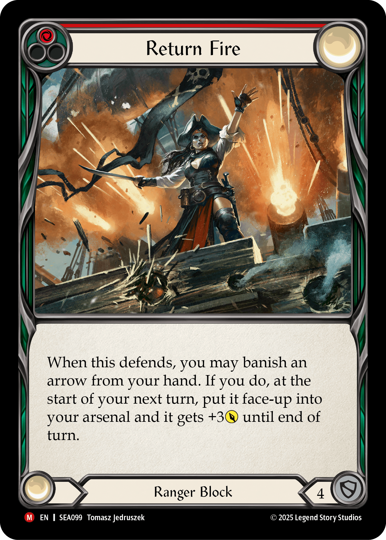Return Fire — High Seas Flesh and Blood card by Tomasz Jedruszek