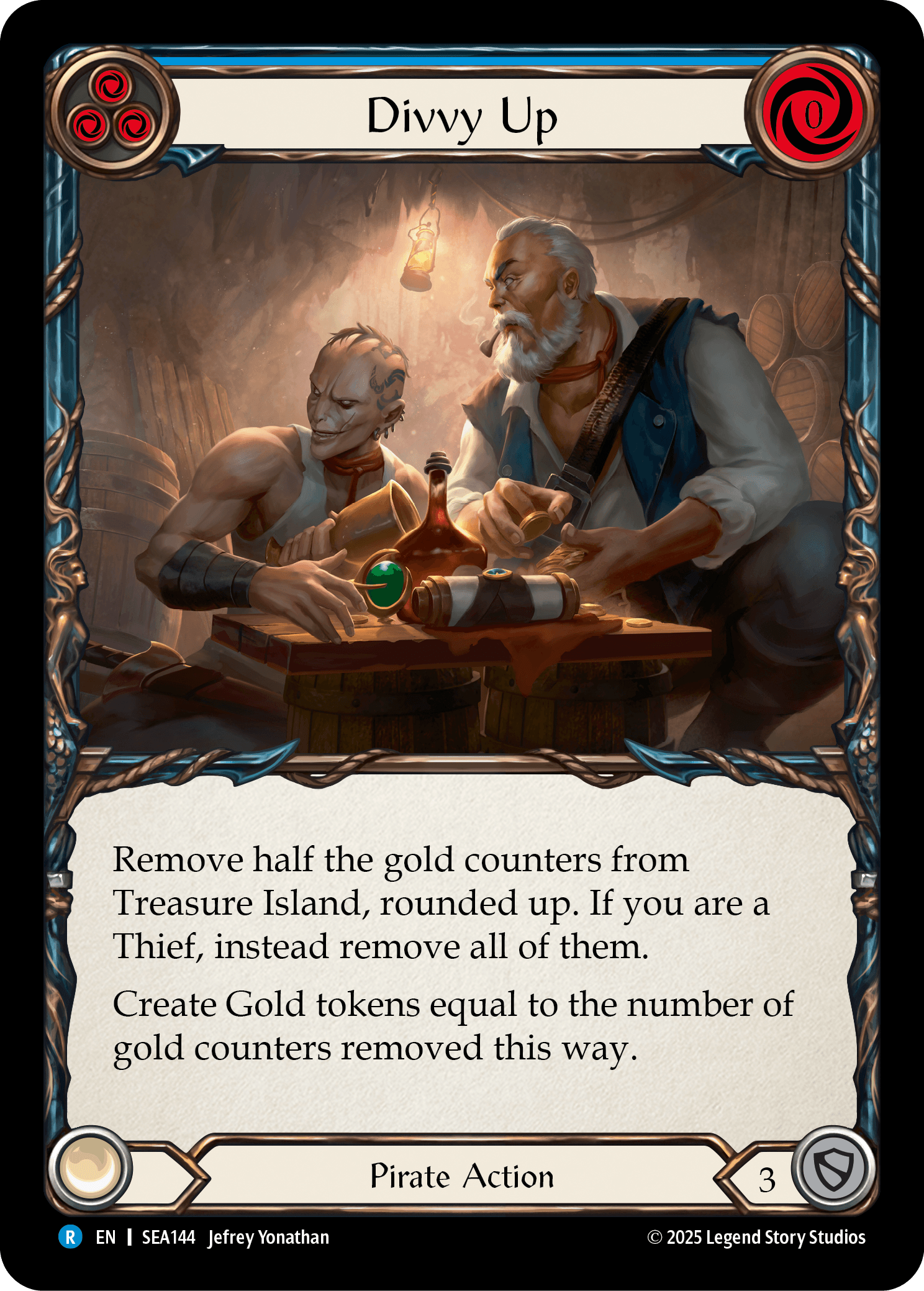 Divvy Up (Treasure) — High Seas Flesh and Blood card by Jefrey Yonathan