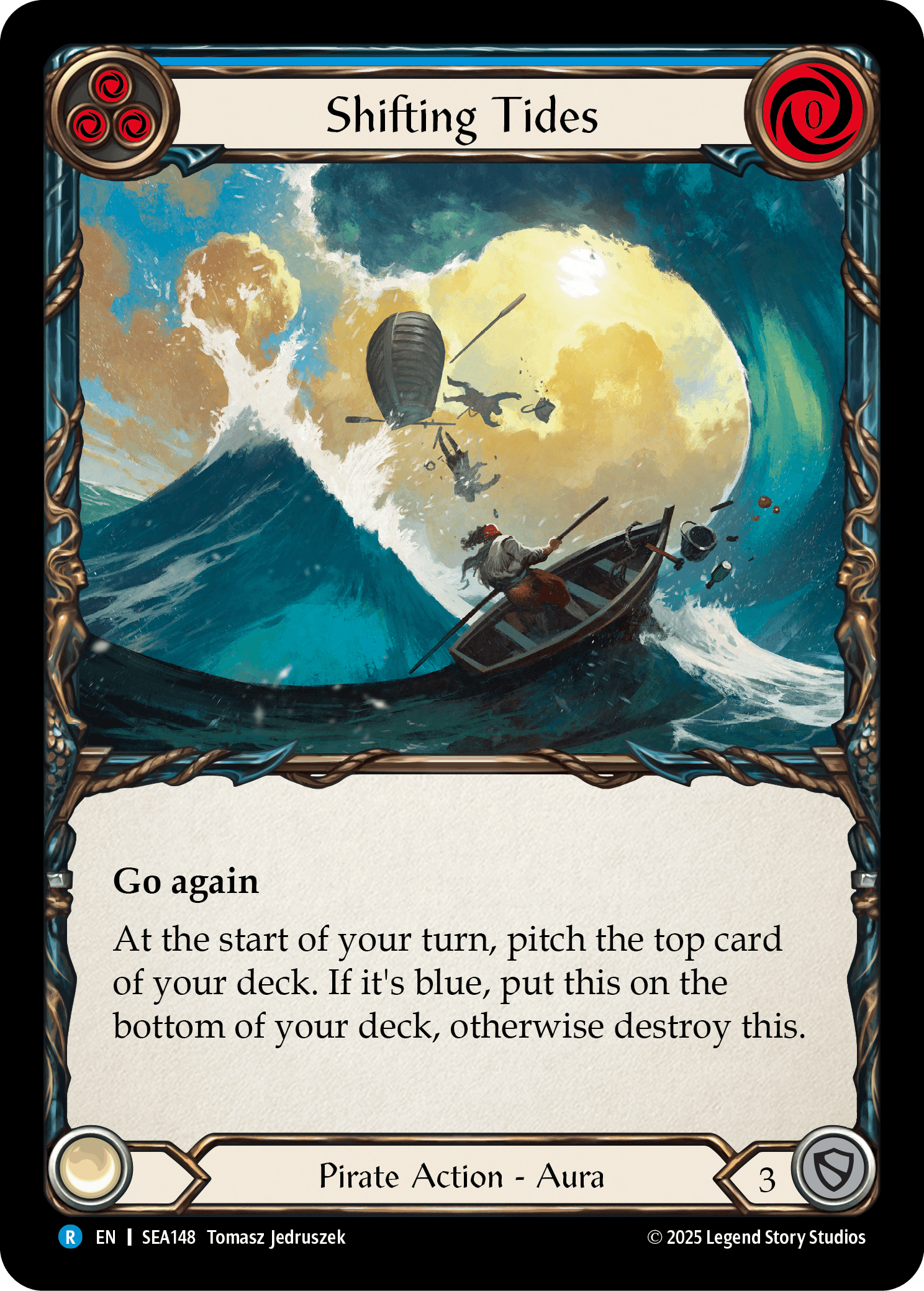 Shifting Tides (Treasure) — High Seas Flesh and Blood card by Tomasz Jedruszek