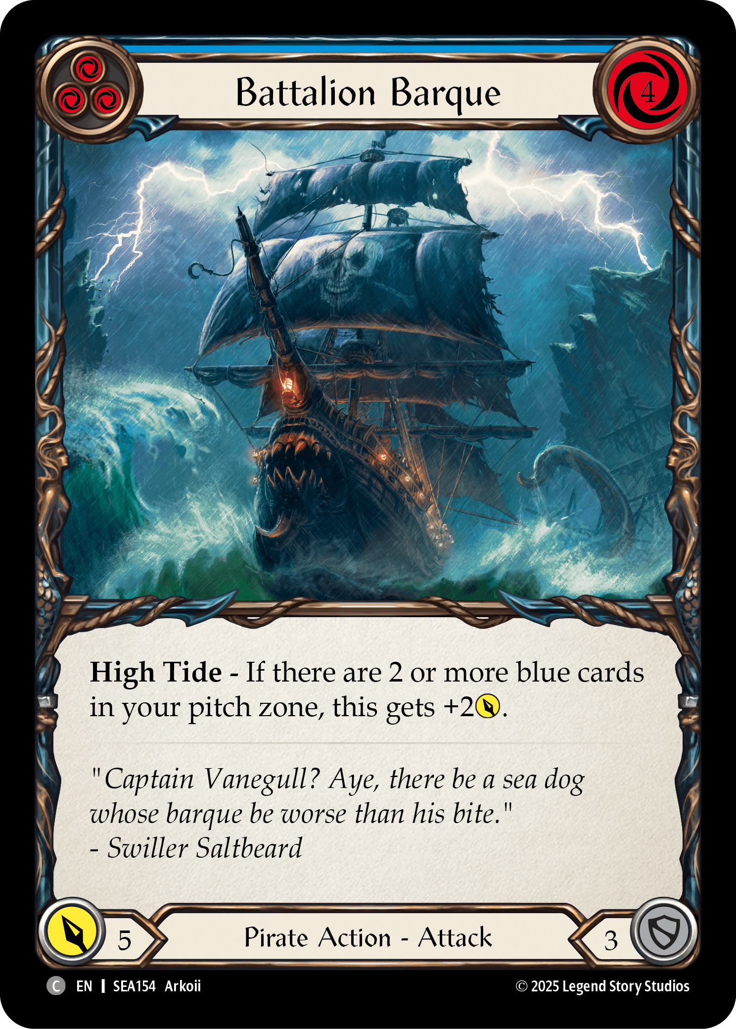 Battalion Barque (Blue) (Treasure) — High Seas