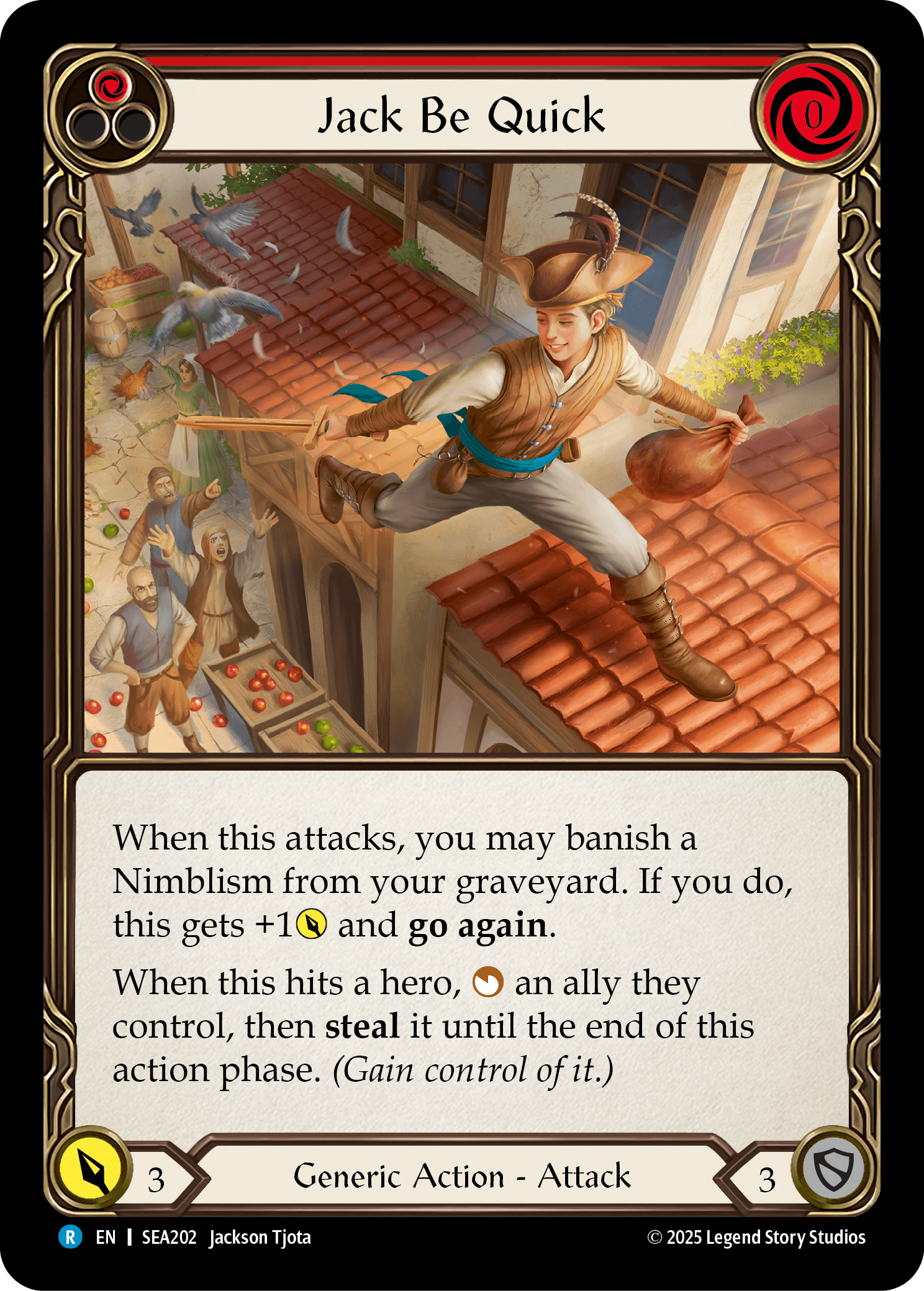 Jack Be Quick — High Seas Flesh and Blood card by Jackson Tjota