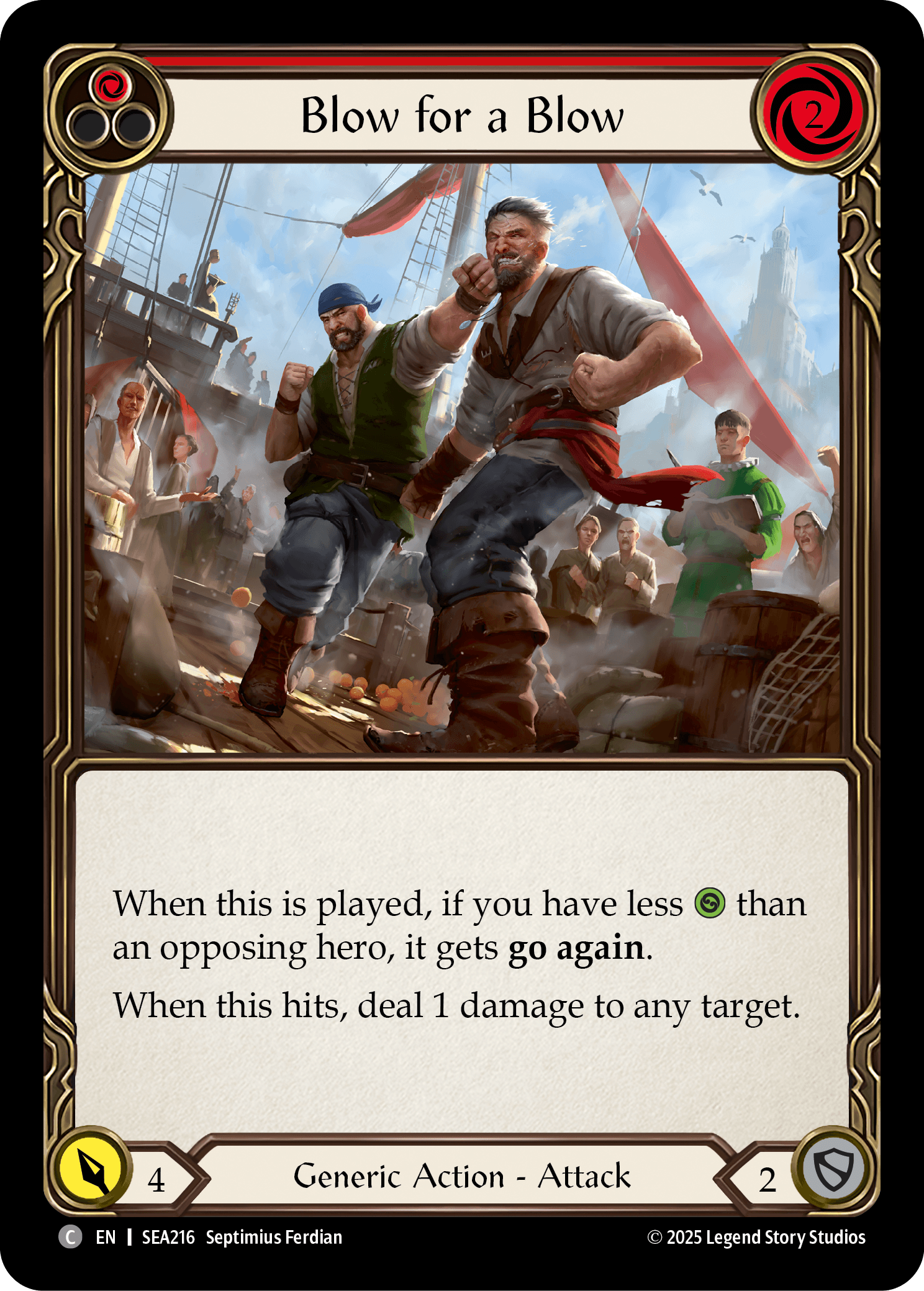 Blow for a Blow — High Seas Flesh and Blood card by Septimius Ferdian