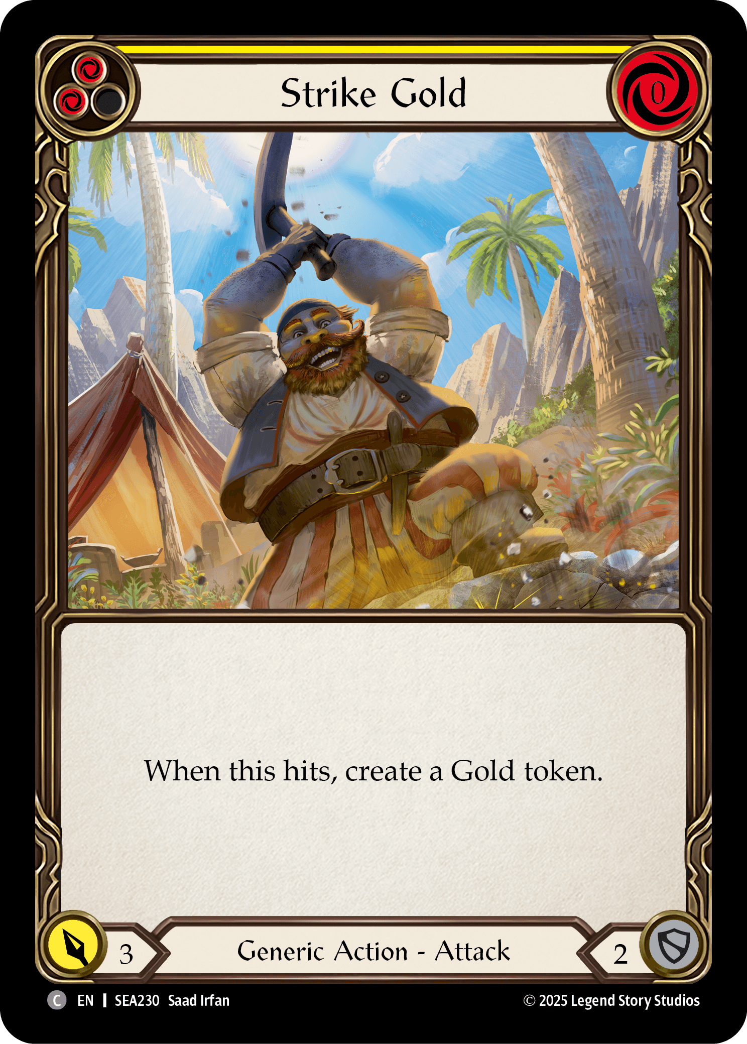 Strike Gold (Yellow) — High Seas Flesh and Blood card by Saad Irfan