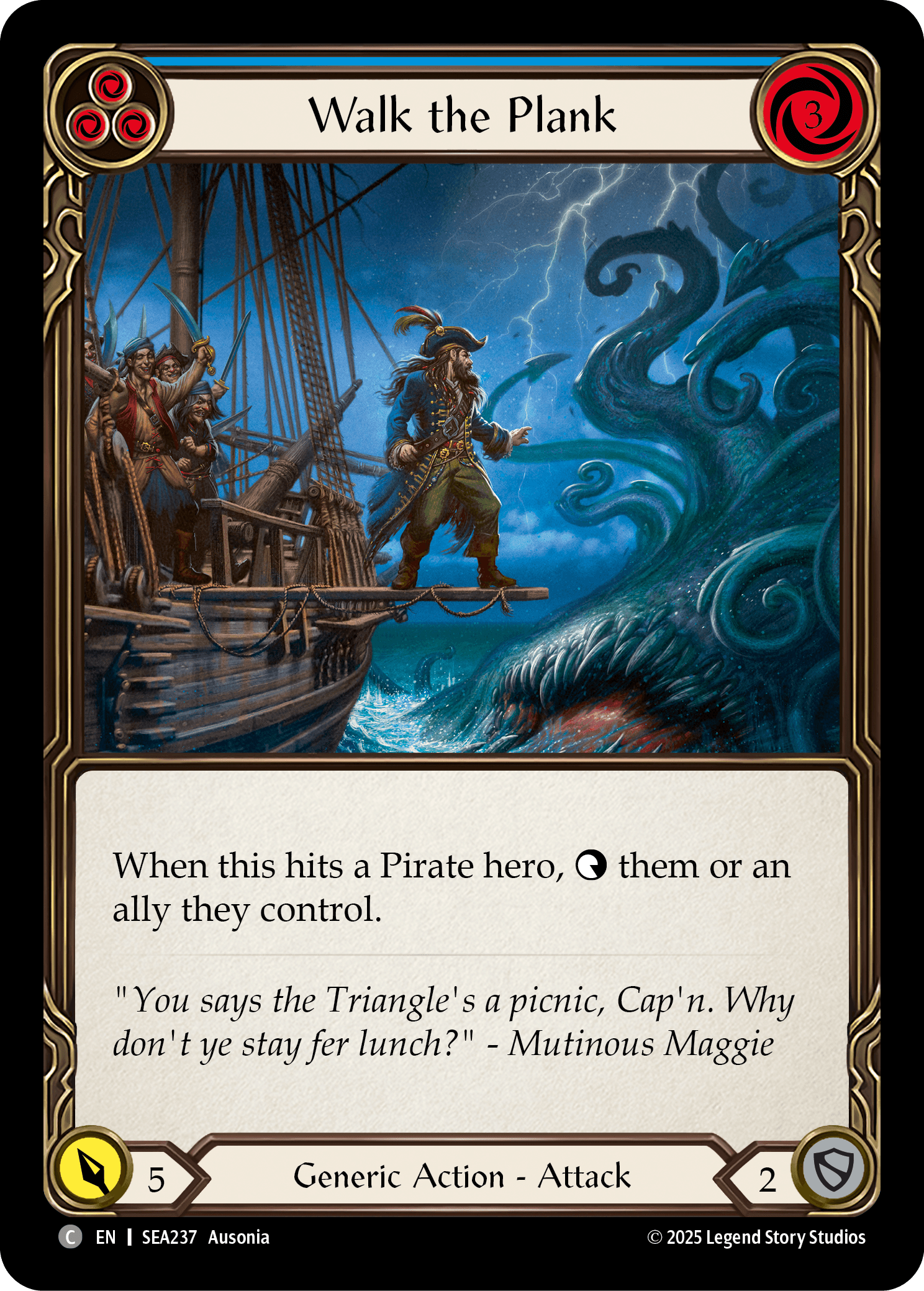 Walk the Plank (Blue) — High Seas Flesh and Blood card by Ausonia