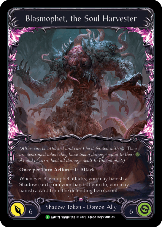 Blasmophet, the Soul Harvester - FAB021 — Flesh and Blood: Promo Cards Flesh and Blood card by Harriet Hanna Fox