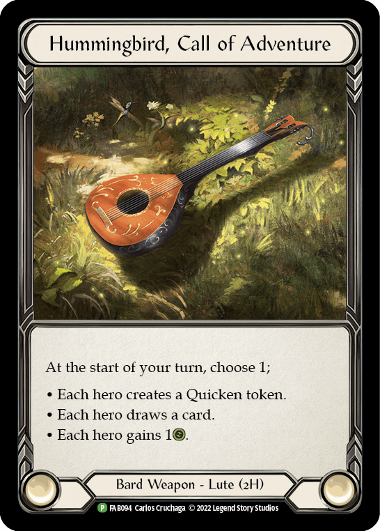 Hummingbird, Call of Adventure - FAB094 — Flesh and Blood: Promo Cards Flesh and Blood card by Carlos Cruchaga