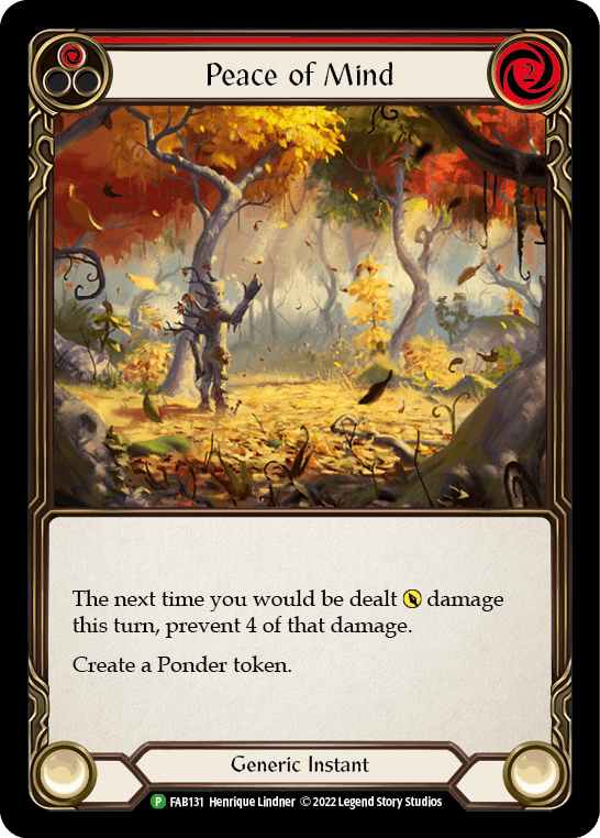 Peace of Mind - FAB131 — Flesh and Blood: Promo Cards Flesh and Blood card by Henrique Lindner