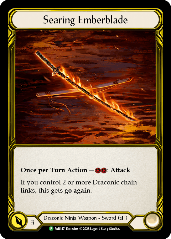 Searing Emberblade (Golden) - FAB147 — Flesh and Blood: Promo Cards