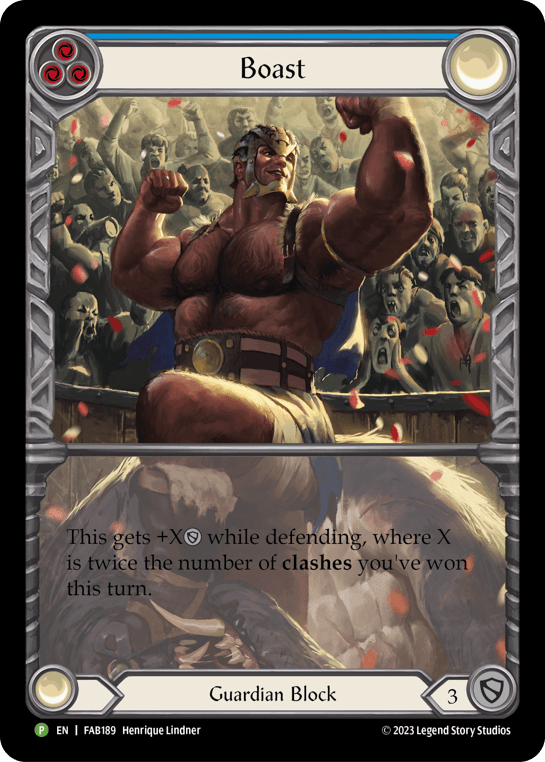 Boast — Heavy Hitters Flesh and Blood card by Henrique Lindner