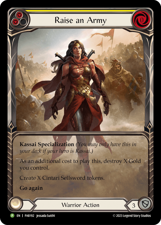 Raise an Army - FAB192 — Flesh and Blood: Promo Cards Flesh and Blood card by Jessada Sutthi