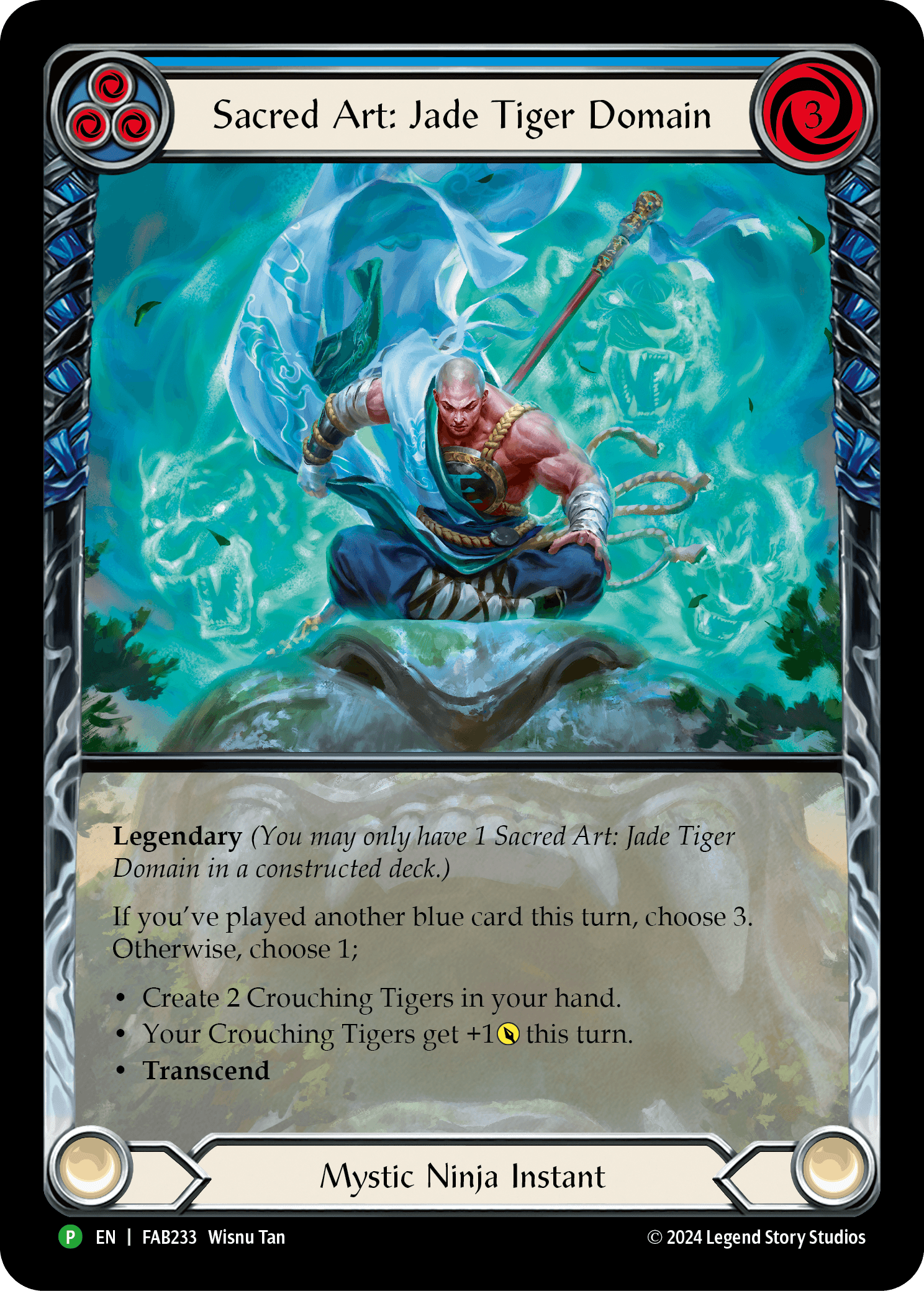 Sacred Art: Jade Tiger Domain - FAB233 — Flesh and Blood: Promo Cards Flesh and Blood card by Wisnu Tan