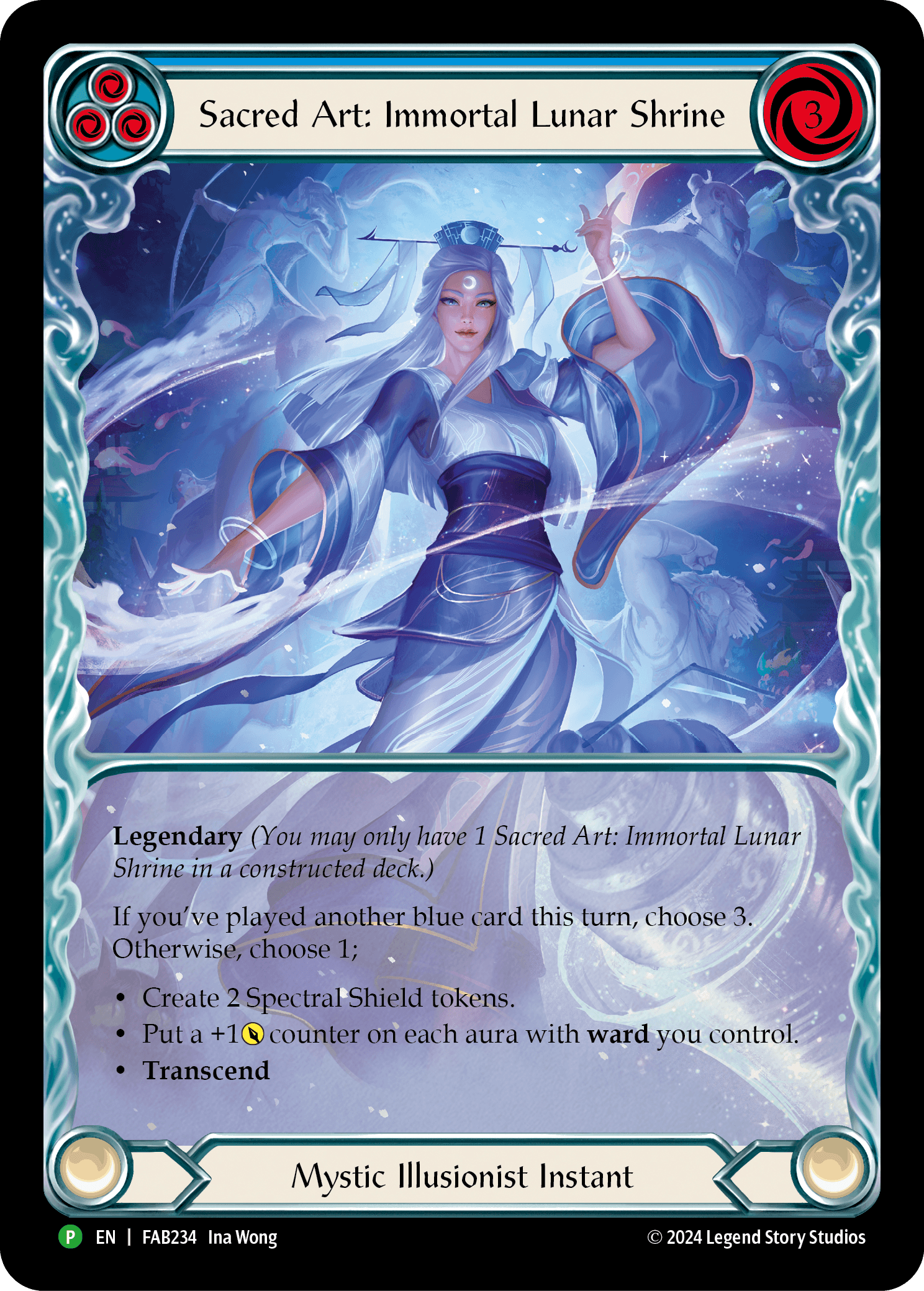 Sacred Art: Immortal Lunar Shrine - FAB234 — Flesh and Blood: Promo Cards Flesh and Blood card by Ina Wong