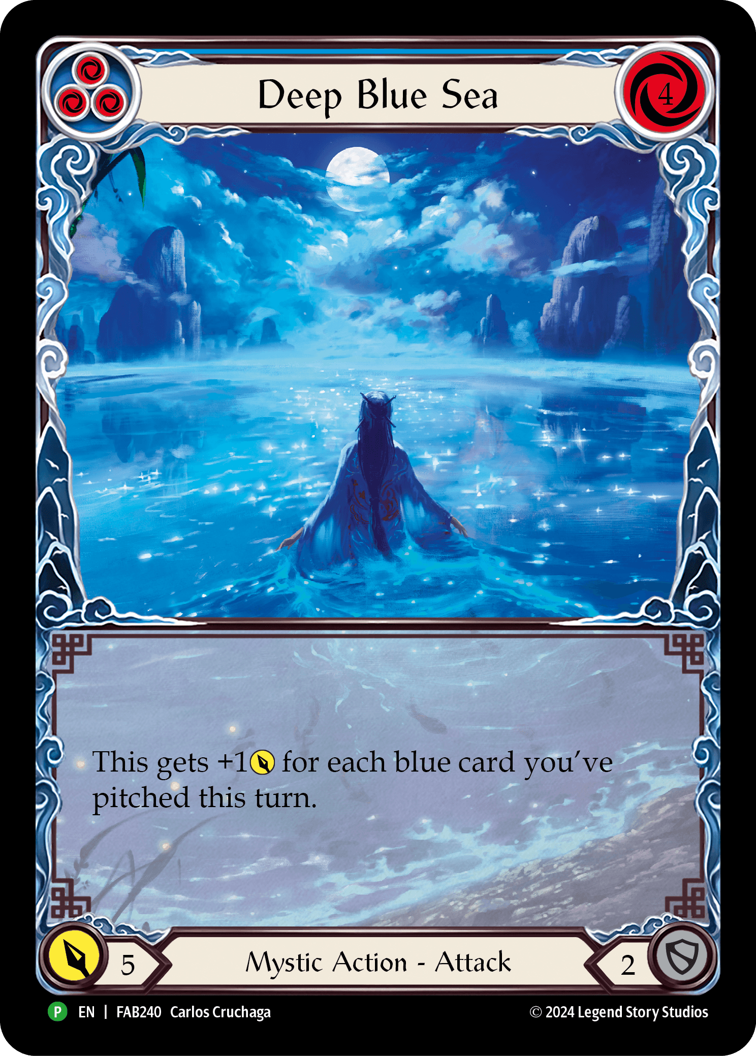 Deep Blue Sea - FAB240 — Flesh and Blood: Promo Cards Flesh and Blood card by Carlos Cruchaga