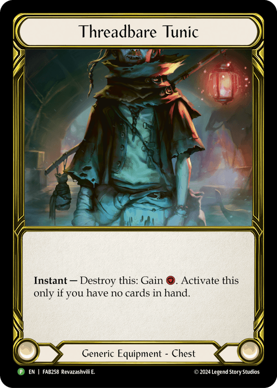 Threadbare Tunic (Golden) - FAB258 — Flesh and Blood: Promo Cards