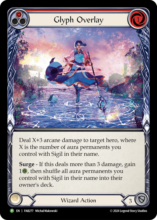 Glyph Overlay (Red) (Alternate Art) - FAB277 — Flesh and Blood: Promo Cards