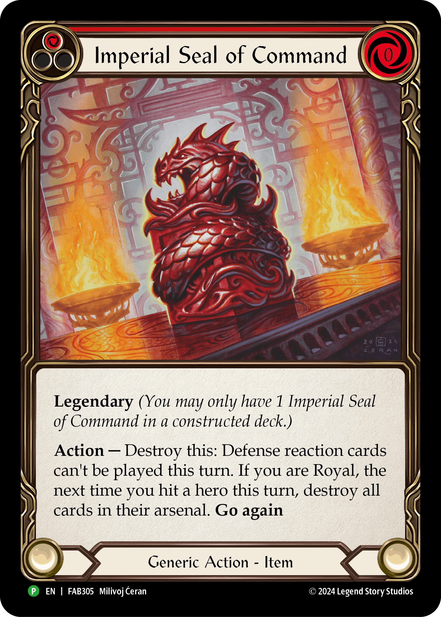 Imperial Seal of Command — The Hunted Flesh and Blood card by Milivoj Ćeran
