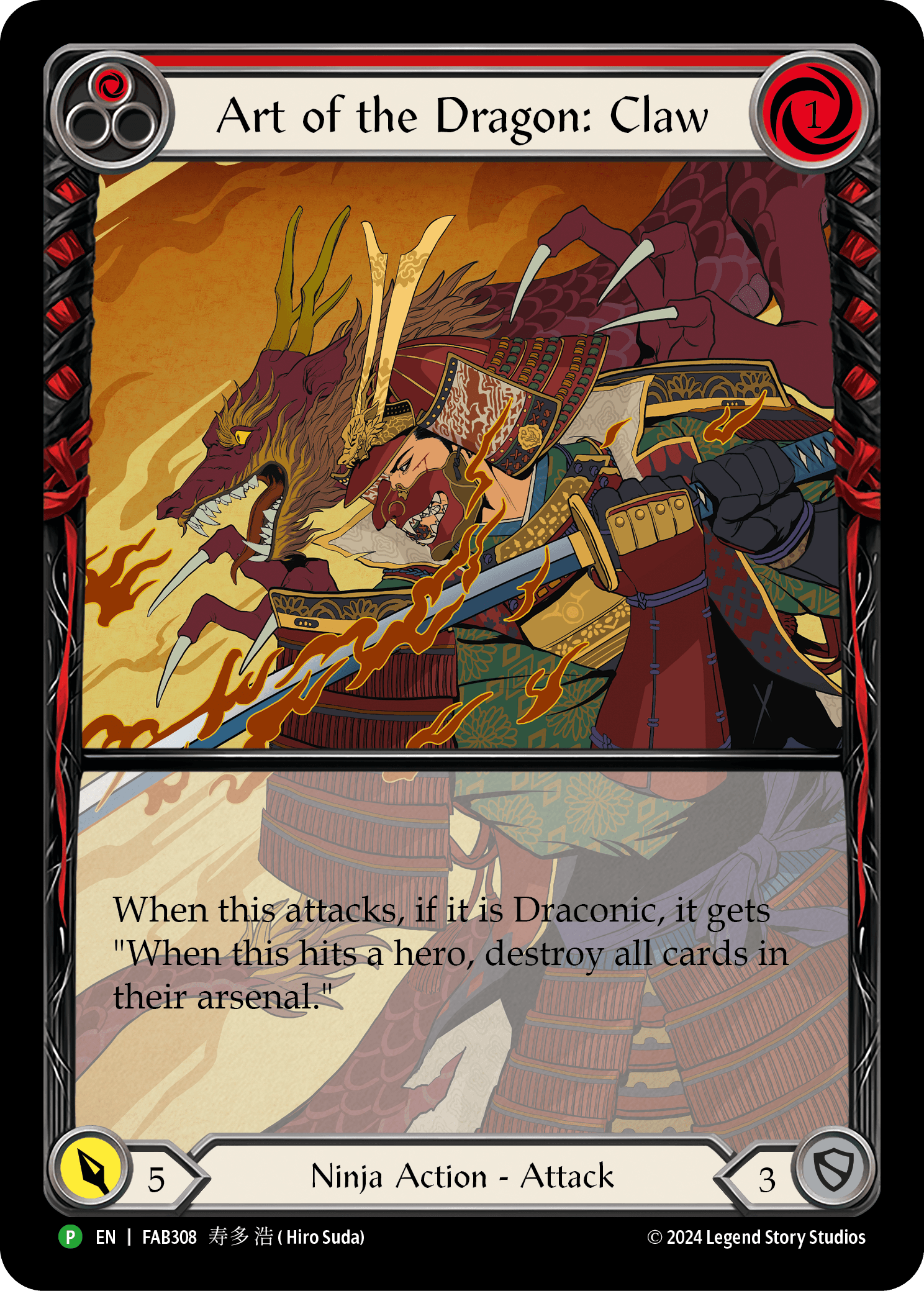 Art of the Dragon: Claw - FAB308 — Flesh and Blood: Promo Cards