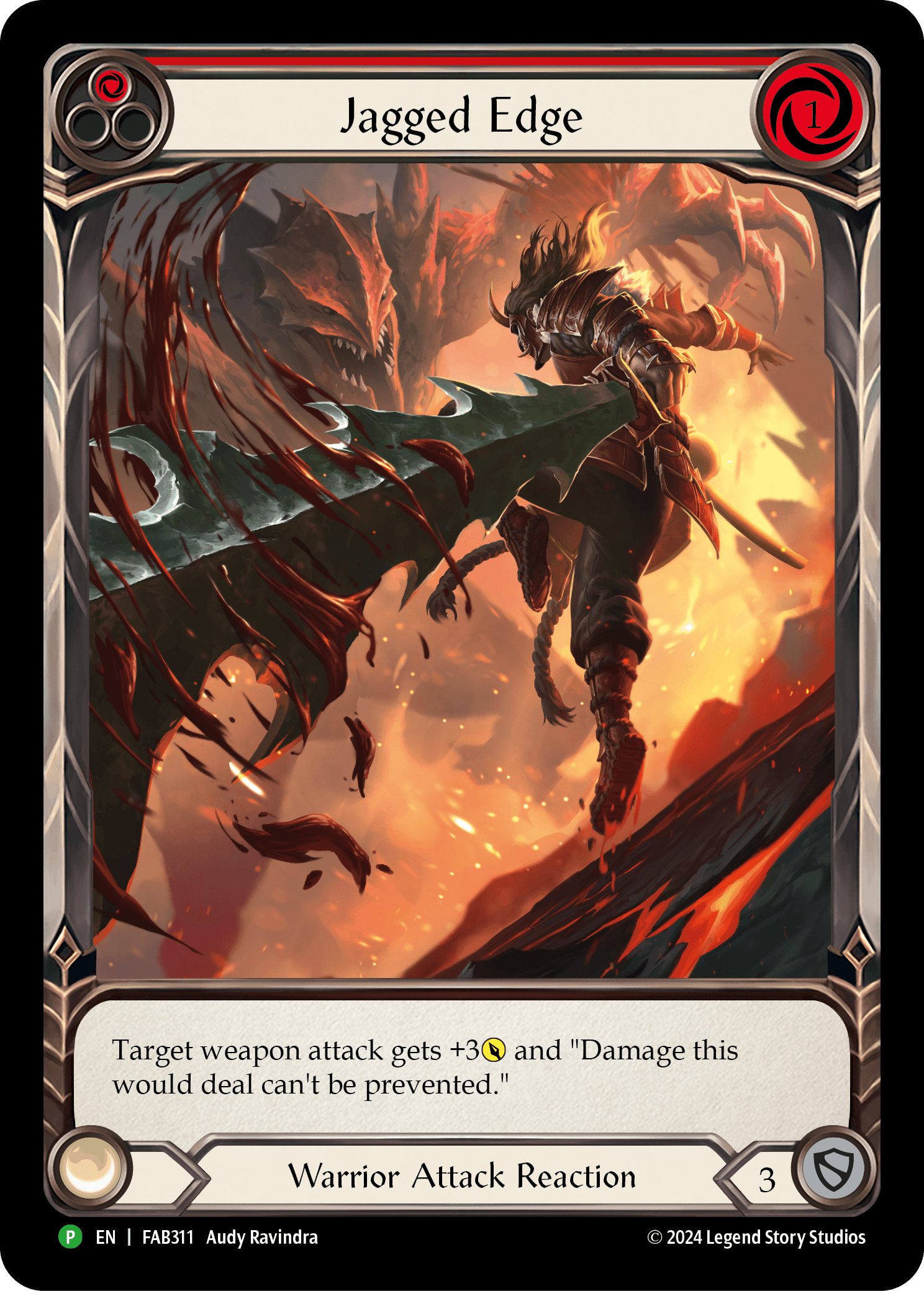 Jagged Edge - FAB311 — Flesh and Blood: Promo Cards Flesh and Blood card by Audy Ravindra