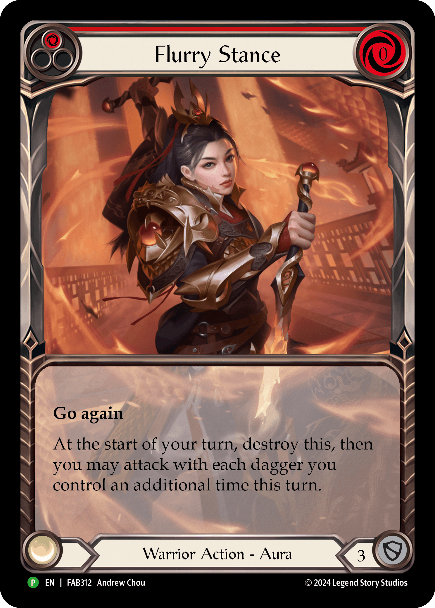 Flurry Stance - FAB312 — Flesh and Blood: Promo Cards Flesh and Blood card by Andrew Chou