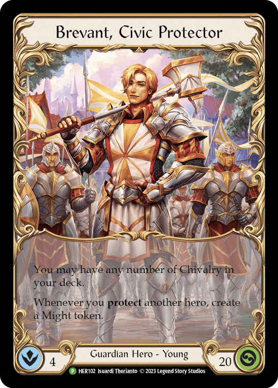 Brevant, Civic Protector - HER102 — Flesh and Blood: Promo Cards Flesh and Blood card by Isuardi Therianto