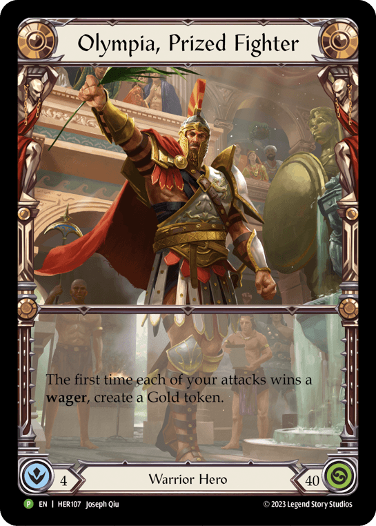 Olympia, Prized Fighter - HER107 — Flesh and Blood: Promo Cards Flesh and Blood card by Joseph Qiu