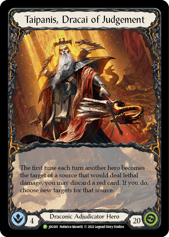 Taipanis, Dracai of Judgement — JDG Flesh and Blood card by Federico Musetti