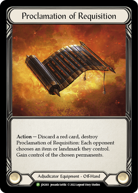 Proclamation of Requisition — JDG Flesh and Blood card by Jessada Sutthi
