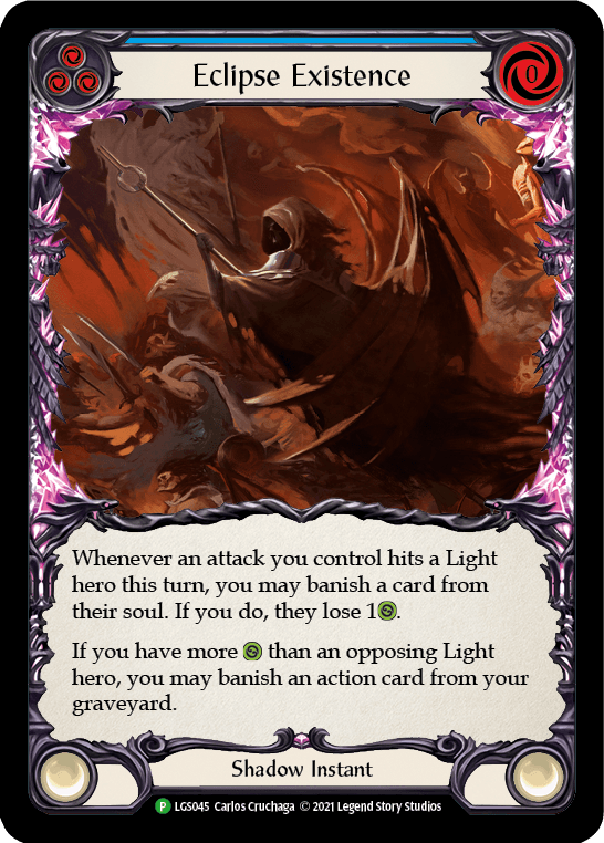 Eclipse Existence — LGS Flesh and Blood card by Carlos Cruchaga