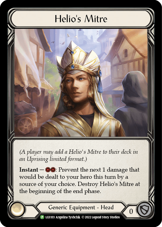 Helio's Mitre — LGS Flesh and Blood card by Angelina Tyshchik