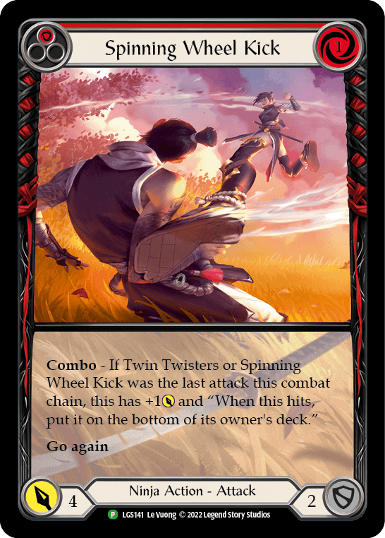 Spinning Wheel Kick (Red) - LGS141 — Flesh and Blood: Promo Cards