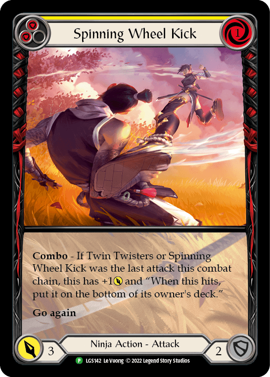 Spinning Wheel Kick — LGS Flesh and Blood card by Le Vuong