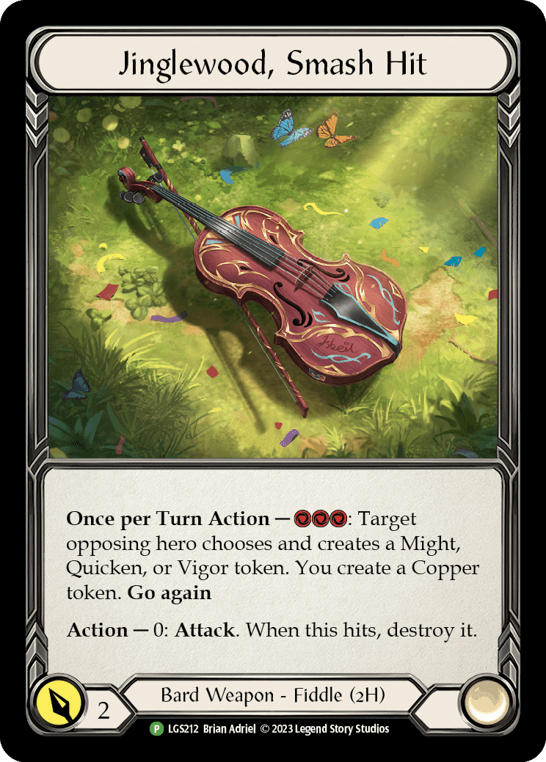 Jinglewood, Smash Hit — LGS Flesh and Blood card by Brian Adriel