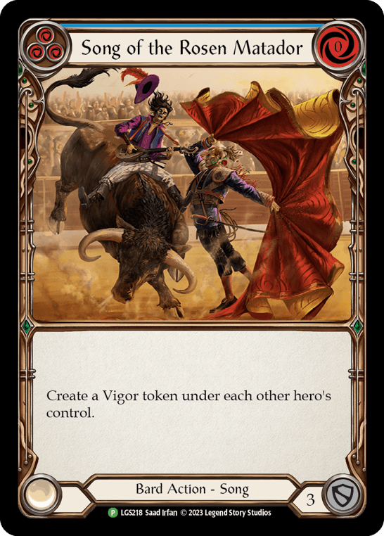 Song of the Rosen Matador — LGS Flesh and Blood card by Saad Irfan