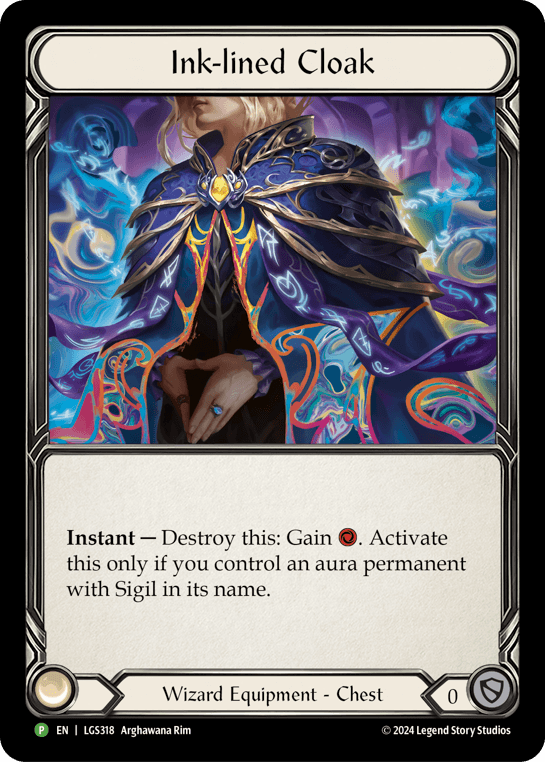 Ink-lined Cloak - LGS318 — Flesh and Blood: Promo Cards