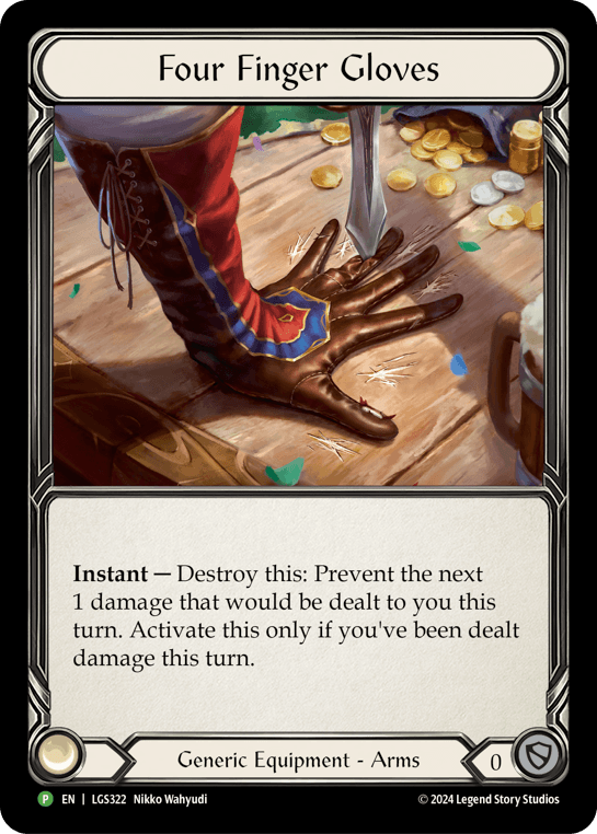 Four Finger Gloves — LGS Flesh and Blood card by Nikko Wahyudi