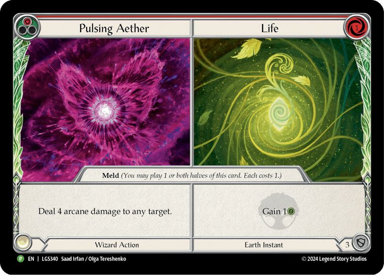 Pulsing Aether // Life - LGS340 — Flesh and Blood: Promo Cards