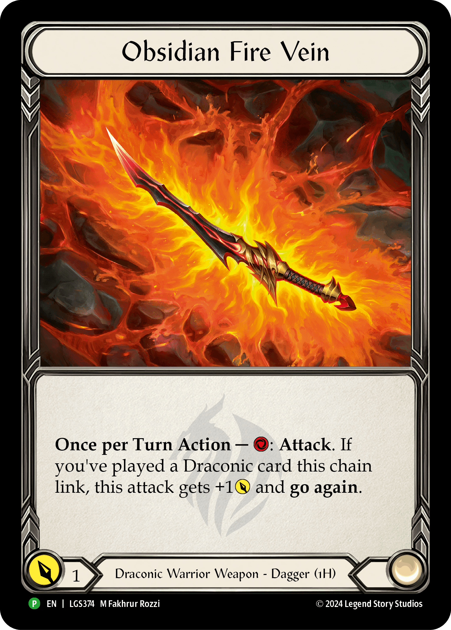 Obsidian Fire Vein - LGS374 — Flesh and Blood: Promo Cards