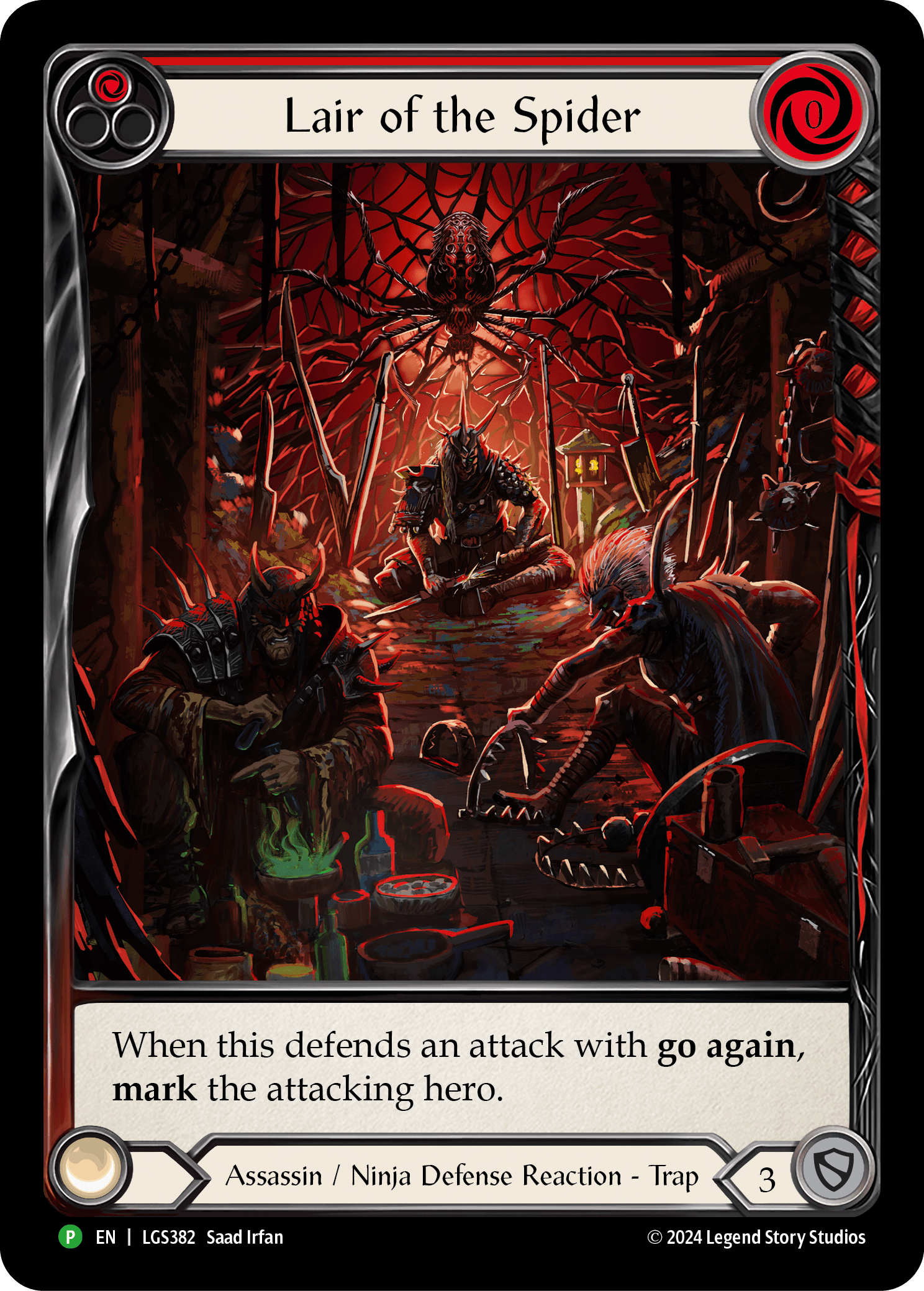 Lair of the Spider (Red) - LGS382 — Flesh and Blood: Promo Cards