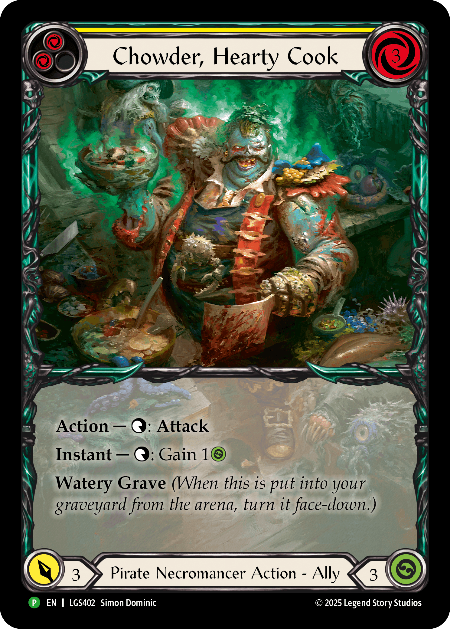 Chowder, Hearty Cook (LGS402) — Flesh and Blood: Promo Cards Flesh and Blood card by Simon Dominic