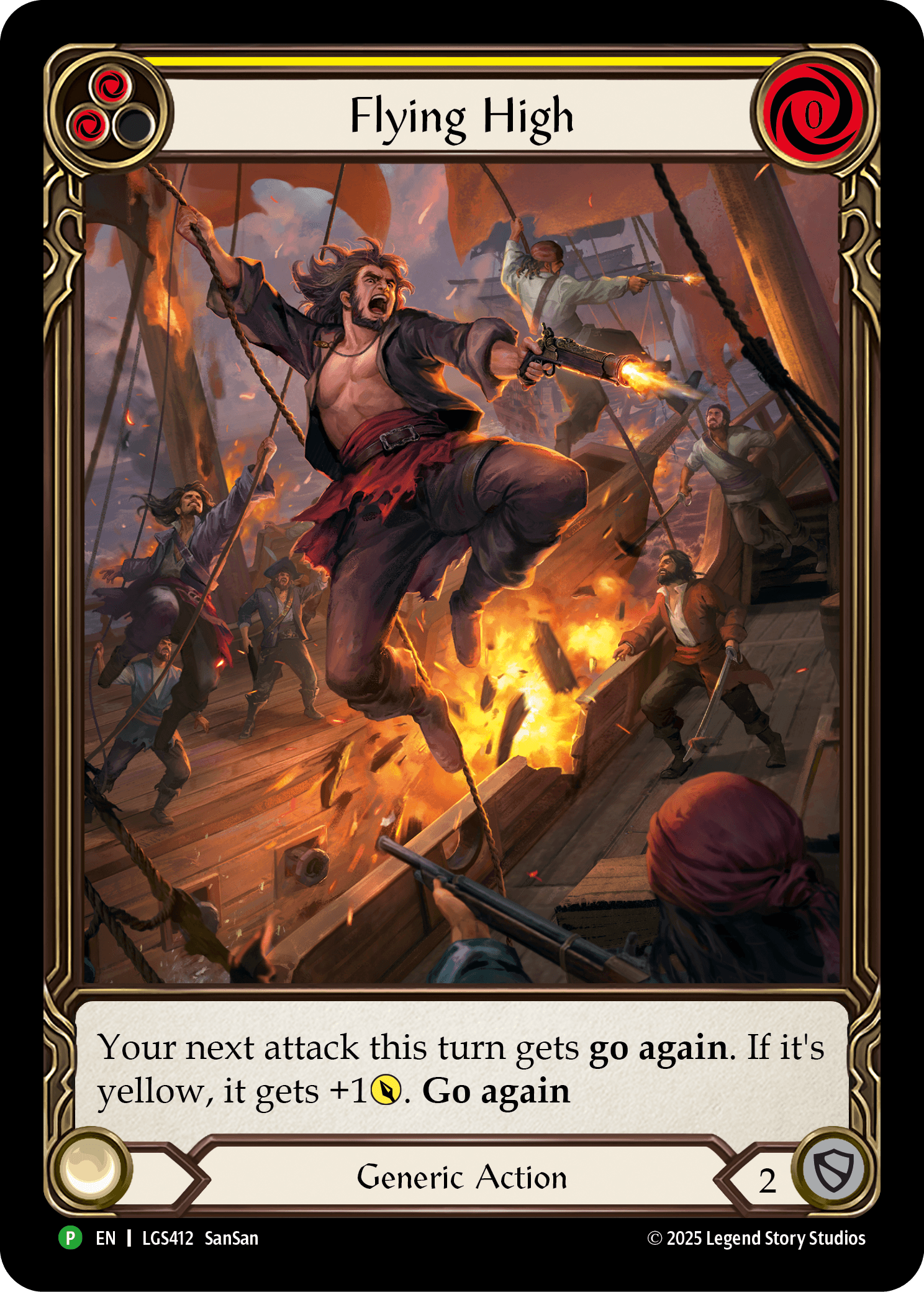 Flying High (Yellow) - LGS412 — Flesh and Blood: Promo Cards Flesh and Blood card by SanSan