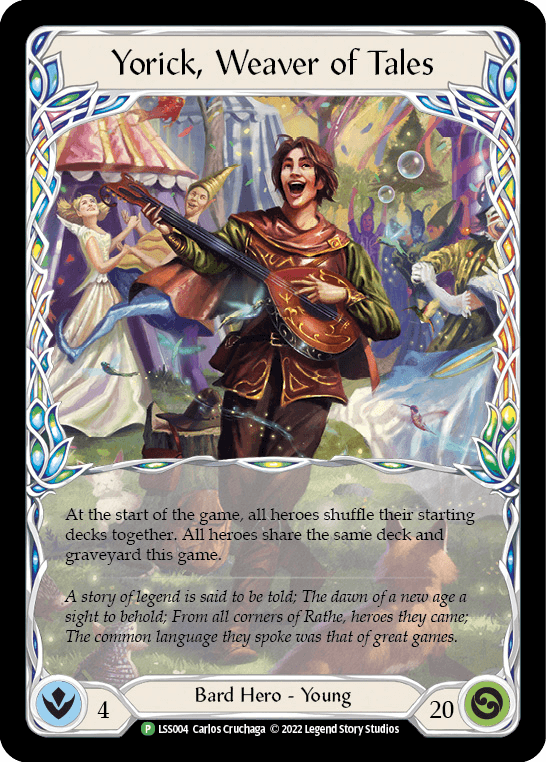 Yorick, Weaver of Tales — LSS Flesh and Blood card by Carlos Cruchaga