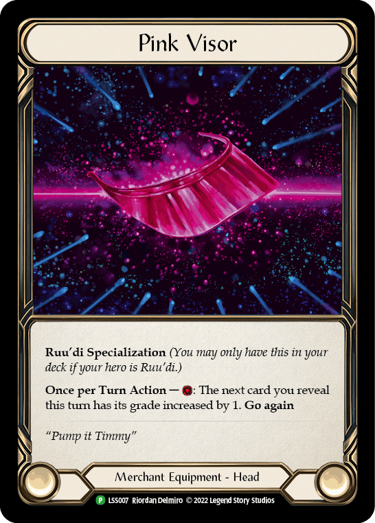 Pink Visor — LSS Flesh and Blood card by Riordan Delmiro