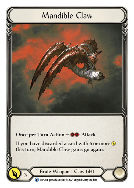 Mandible Claw (1HP004) — History Pack Vol.1 Flesh and Blood card by Jessada Sutthi