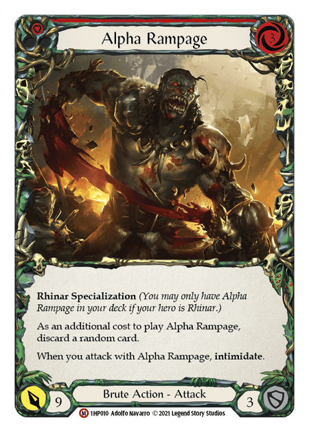 Alpha Rampage — History Pack Vol.1 Flesh and Blood card by Adolfo Navarro