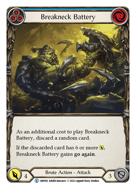 Breakneck Battery (Blue) — History Pack Vol.1 Flesh and Blood card by Adolfo Navarro