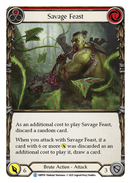 Savage Feast (Red) — History Pack Vol.1 Flesh and Blood card by Vladimir Shatunov