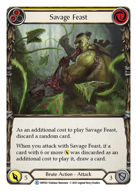 Savage Feast (Yellow) — History Pack Vol.1 Flesh and Blood card by Vladimir Shatunov